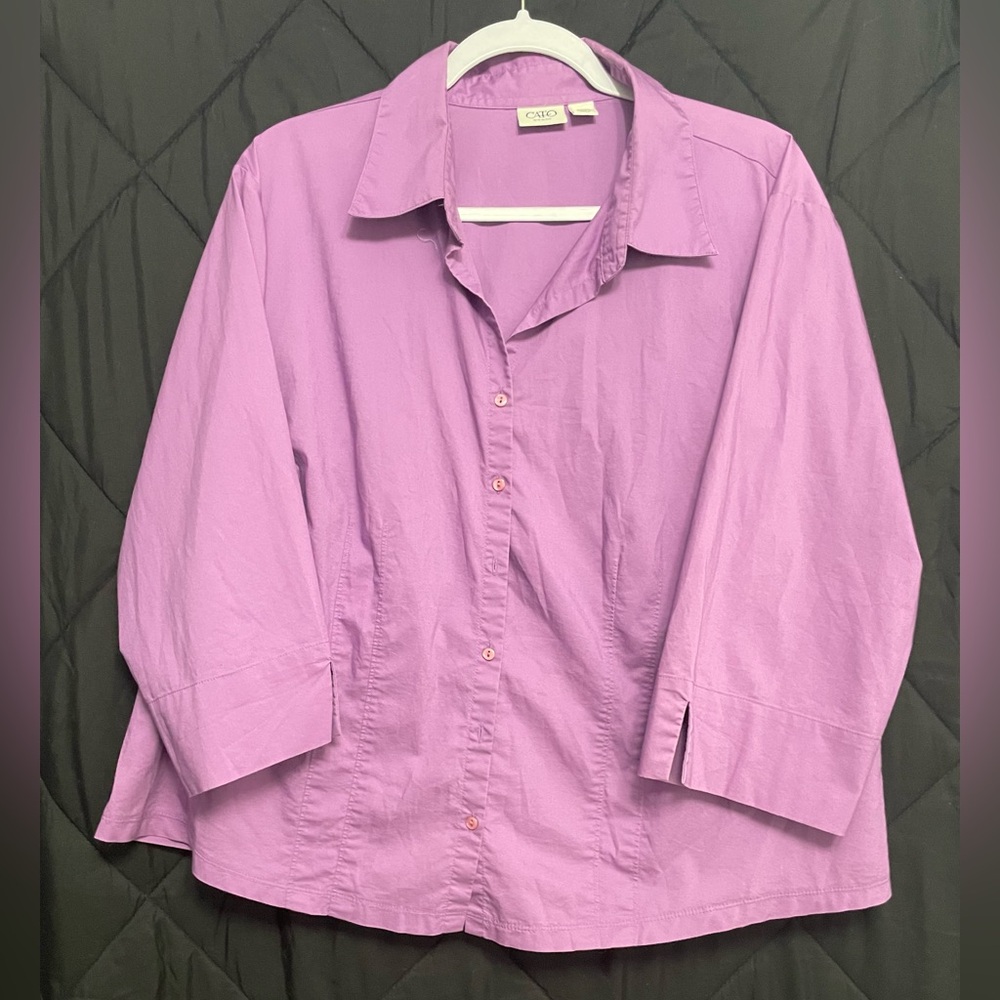 Cato Lavender Buttoned Up Shirt